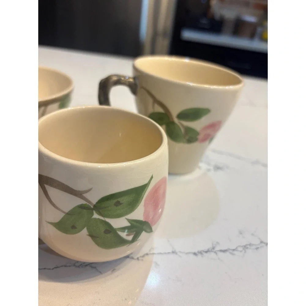 Vintage Franciscan Desert Rose Ceramic Bowls and Cups Lot